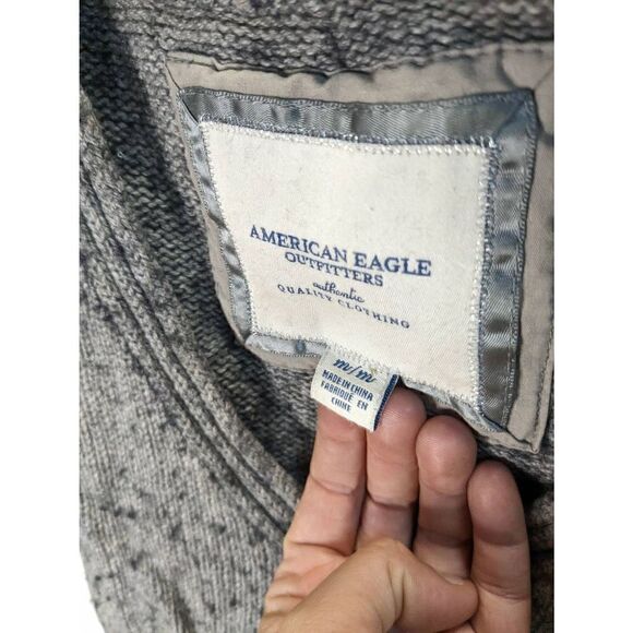 American Eagle Wool Blend Sweater Vest Gray M Medium - Picture 6 of 7